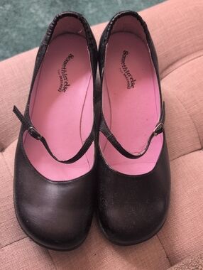 Skechers Black Mary Jane Flats with Pink Insole